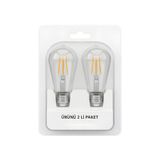 Kendal KES505 – LED Flamanlı ST64 Ampul 6W (2700K | 2’li Paket)