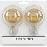 Kendal KES607 – Kendal LED Rustik Ampul 8W 2700K (800 Lümen / 2'Lİ PAKET)