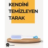 Kendi Kendini Temizleyen Saç Tarağı – Anti-Statik, Silikon Uçlu, Abs Malzeme, 22X4 cm Nemere - 1