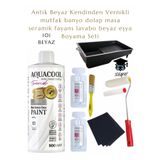 kendiliğinden vernikli çelik ahşap kapı beyaz eşya mutfak dolabı fayans petek metal 500 ml set beyz