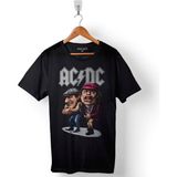 Kendim Seçtim Ac Dc Band Cartoon Alternatif Doğru Akım Baskılı Tişört Unisex T-Shirt - Siyah
