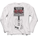 Kendim Seçtim Ac Dc Black Ice Guıtar Gitar Alternatif Akım Uzun Kollu Tişört - Beyaz - XL