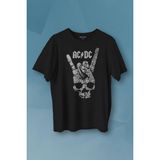 Kendim Seçtim Ac Dc Hard Rock Music Müzik Baskılı Tişört T-Shirt - XL - Siyah