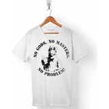 Kendim Seçtim Alf No Gods No Masters No Probelem Melmac Erkek Tişört - XL - Beyaz
