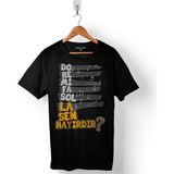 Kendim Seçtim Angara Ankara Bebesi Do Re Mi Fa Sol La Sen Hayırdır Baskılı Tişört T-Shirt - Siyah