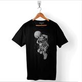 Kendim Seçtim Astronot Nba Basketball Uzay Cosmos Baskılı Tişört Unisex T-Shirt - Siyah - 2XL