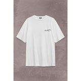 Kendim Seçtim Atatürk Tc Türk Bayrağı Osmanlica Arapça Sırt Ön Baskılı Oversize Tişört T-Shirt - Beyaz