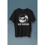 Kendim Seçtim Baby On Board Yoda Star Wars Bebek Mandalorian Jedi Baskılı Tişört T-Shirt - 2XL - Siyah