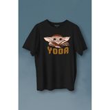Kendim Seçtim Baby On Board Yoda Star Wars Kahverengi Bebek Mandalorian Baskılı Tişört T-Shirt - XL - Siyah