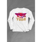 Kendim Seçtim Baby On Board Yoda Star Wars Kahverengi Bebek Mandalorian Uzun Kollu Tişört - 001-Beyaz - XS