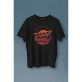 Kendim Seçtim Baby On Board Yoda Star Wars Yeşil Bebek Mandalorian 2 Baskılı Tişört T-Shirt - Siyah