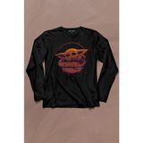 Kendim Seçtim Baby On Board Yoda Star Wars Yeşil Bebek Mandalorian 2 Uzun Kollu Tişört Baskılı T-Shirt - 001-Siyah - 2XL