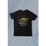 Kendim Seçtim Baby On Board Yoda Star Wars Yeşil Bebek Mandalorian Baskılı Tişört Çocuk T-shirt