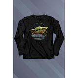 Kendim Seçtim Baby On Board Yoda Star Wars Yeşil Bebek Mandalorian Uzun Kollu Tişört Baskılı T-Shirt - 001-Siyah - 2XL