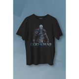 Kendim Seçtim Baskılı Erkek T-Shirt God Of War Ragnarok Gamer Oyun Tişört - XL - Siyah