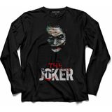 Kendim Seçtim Batman Joker Dark Knıght Kara Şovalye Uzun Kollu Tişört - XL - Siyah