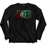 Kendim Seçtim Batman Joker Dark Knıght Uzun Kollu Tişört - XL - Siyah