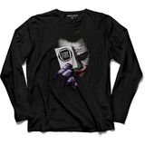 Kendim Seçtim Batman Joker Iskambil Kartı Fıat Lınea Doblo Uzun Kollu Tişört - 001-Siyah - 2XL