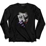 Kendim Seçtim Batman Joker Iskambil Oyun Kartıalfa Romeo Uzun Kollu Tişört - 001-Siyah - 2XL