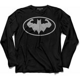 Kendim Seçtim Batman Logo Gym Fıtness Bodybuıldıng Uzun Kollu Tişört - 001-Siyah - 2XL