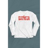 Kendim Seçtim Batman Robin Joker Gothem Logo Marvel Dc Film Movie Uzun Kollu Tişört - 001-Beyaz - XS