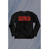 Kendim Seçtim Batman Robin Joker Gothem Logo Marvel Dc Film Movie Uzun Kollu Tişört Baskılı T-Shirt - 001-Siyah - XL