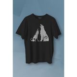 Kendim Seçtim Bear And Wolf God Of War Ragnarök Kısa Kollu Baskılı Erkek T-Shirt Tişört - Siyah - XL