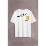 Kendim Seçtim Beer Week Friday Weekend Bira Alkol Hafta Sonu Tatili Sırt Ön Baskılı Oversize Tişört T-Shirt - Beyaz - 2XL