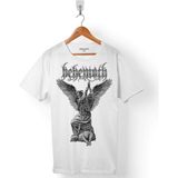 Kendim Seçtim Behemoth Baphomet Logo Black Metal Koyun Öldürme Erkek Tişört - Beyaz - Renkli - XL