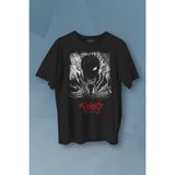 Kendim Seçtim Berserk Manga Anime Guts Kılıç Baskılı Erkek T-Shirt Unisex Tişört - Siyah