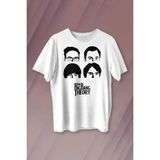 Kendim Seçtim Big Bang Theory Dizi The Beatles Rock Kısa Kollu Baskılı Erkek T-Shirt Unisex Tişört - 2XL - Beyaz