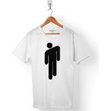 Kendim Seçtim Billie Eilish Billieeilish Logo Erkek Tişört - Beyaz - Renkli - 2XL