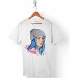 Kendim Seçtim Bıllıe Eılısh Bıllıeeılısh Ocean Eyes Erkek Tişört - XXL - Beyaz