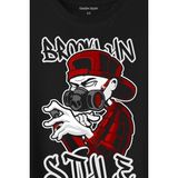 Kendim Seçtim Brooklyn Hip Hop Rap Music Grafitti Baskılı Tişört Unisex T-Shirt - XS - Siyah