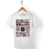 Kendim Seçtim Bts Bangtan Boys Collage Camıseta Erkek Tişört - Beyaz - Renkli - 2XL
