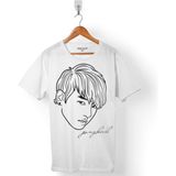 Kendim Seçtim Bts Bangtan Boys Jeen Jungkook Erkek Tişört - Beyaz - Renkli