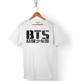 Kendim Seçtim Bts Bangtan Boys Logo Erkek Tişört - Beyaz - Renkli