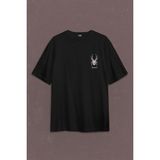 Kendim Seçtim Can-Am Spyder Bombardıier Roadster Örümcek Sırt Ön Baskılı Oversize Tişört T-Shirt - Siyah - 2XL
