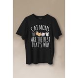 Kendim Seçtim Cat Moms Kedi Annesi Are The Best Thats Hayvan Hakları Baskılı Tişört T-Shirt - 2XL - Siyah