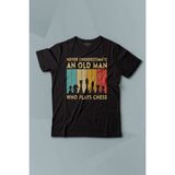 Kendim Seçtim Chess Satranç Retro Vintage Kısa Kollu Baskılı T-Shirt Çocuk Tişört - 7 - 8 Yaş - 001-Siyah