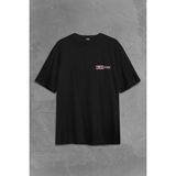 Kendim Seçtim Chibi Black Pink Blackpink Müzik Güney Kore Sırt Ön Baskılı Oversize Tişört T-Shirt - XL - Siyah