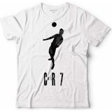 Kendim Seçtim Crıstıano Ronaldo Air Cr7 Typography Silüet Erkek Tişört - XL - Beyaz