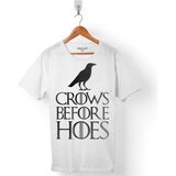 Kendim Seçtim Crows Before Hoes Game Of Thrones Erkek Tişört - Beyaz - Renkli - XL