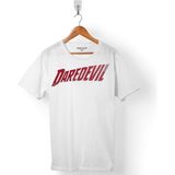 Kendim Seçtim Daredevıl Dd Dare Devıl Logo Erkek Tişört - Beyaz - Renkli - 2XL