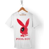 Kendim Seçtim Deadpool Pool Boy 1 2 3 Logo Beyaz Erkek Tişört