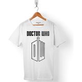 Kendim Seçtim Doctor Who Bow Tıes Logo Erkek Tişört - Beyaz - Renkli