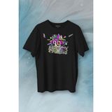 Kendim Seçtim Doksanlar Pop 90's Retro Vintage Baskılı Tişört Unisex T-Shirt - XL - Siyah