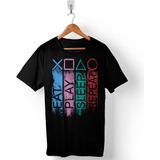 Kendim Seçtim Eat Play Sleep Repeat Play Statıon Oyun Konsolu Erkek Tişört - XL - Siyah