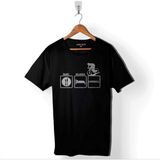 Kendim Seçtim Eat Sleep Downhill Mountain Bike Bisiklet Baskılı Tişört Unisex T-Shirt - Siyah - XL