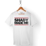 Kendim Seçtim Emınem Shady Made Me Logo Erkek Tişört - Beyaz - Renkli - XL